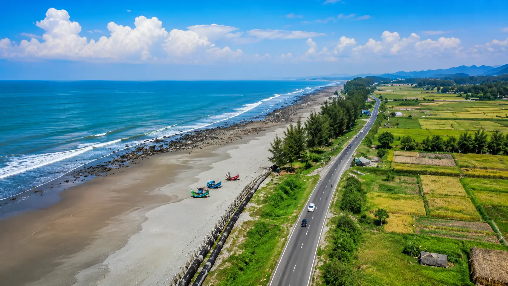 Drive Along Marine Drive Road