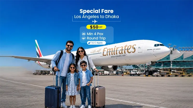 Emirates Special Fare Los Angeles ⇄ Dhaka Round-Trip