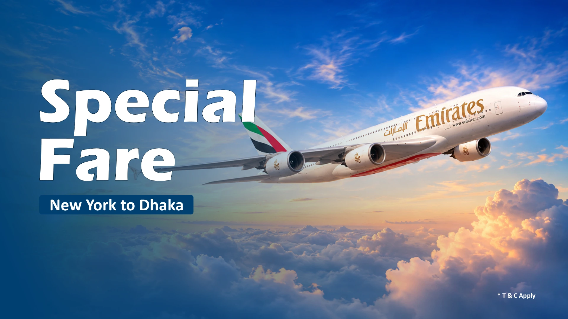 Emirates Special Fares to Fly from New York to Dhaka