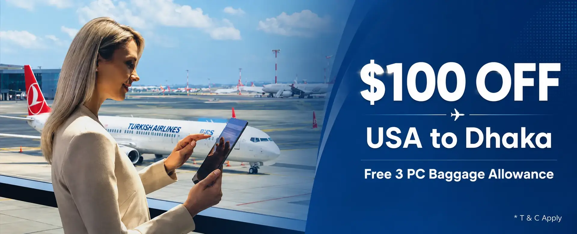 Houston to Dhaka offer