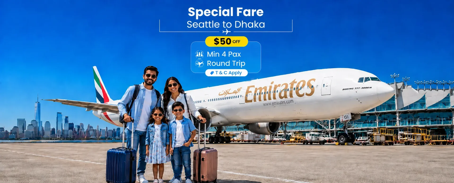 Seattle to Dhaka offer