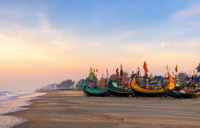 Cox's Bazar beach at sunrise Bangladesh