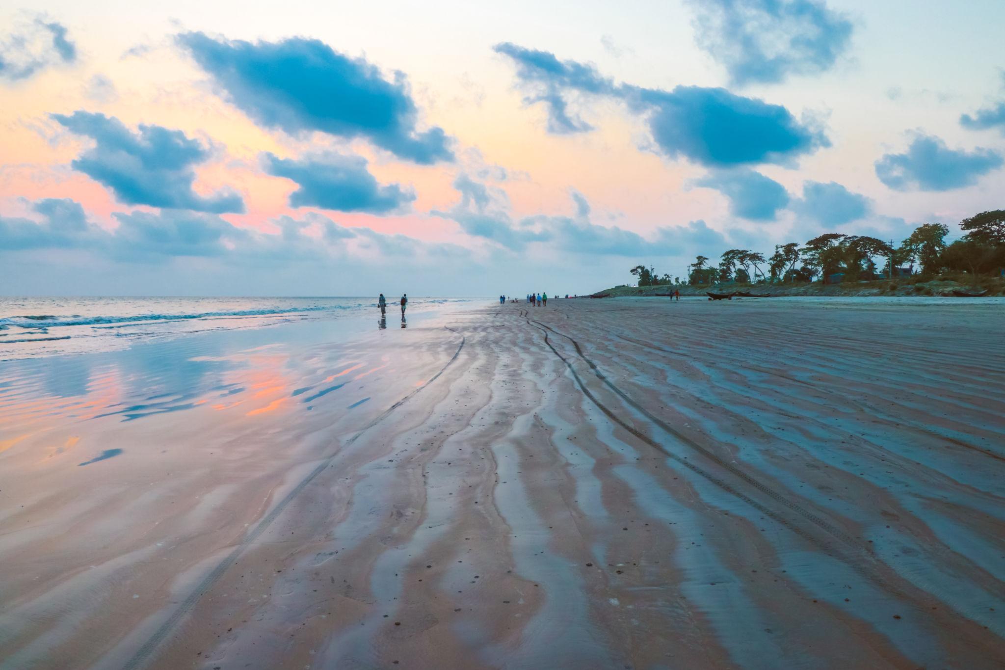 Kuakata A sea beach known for both sunrise and sunset views